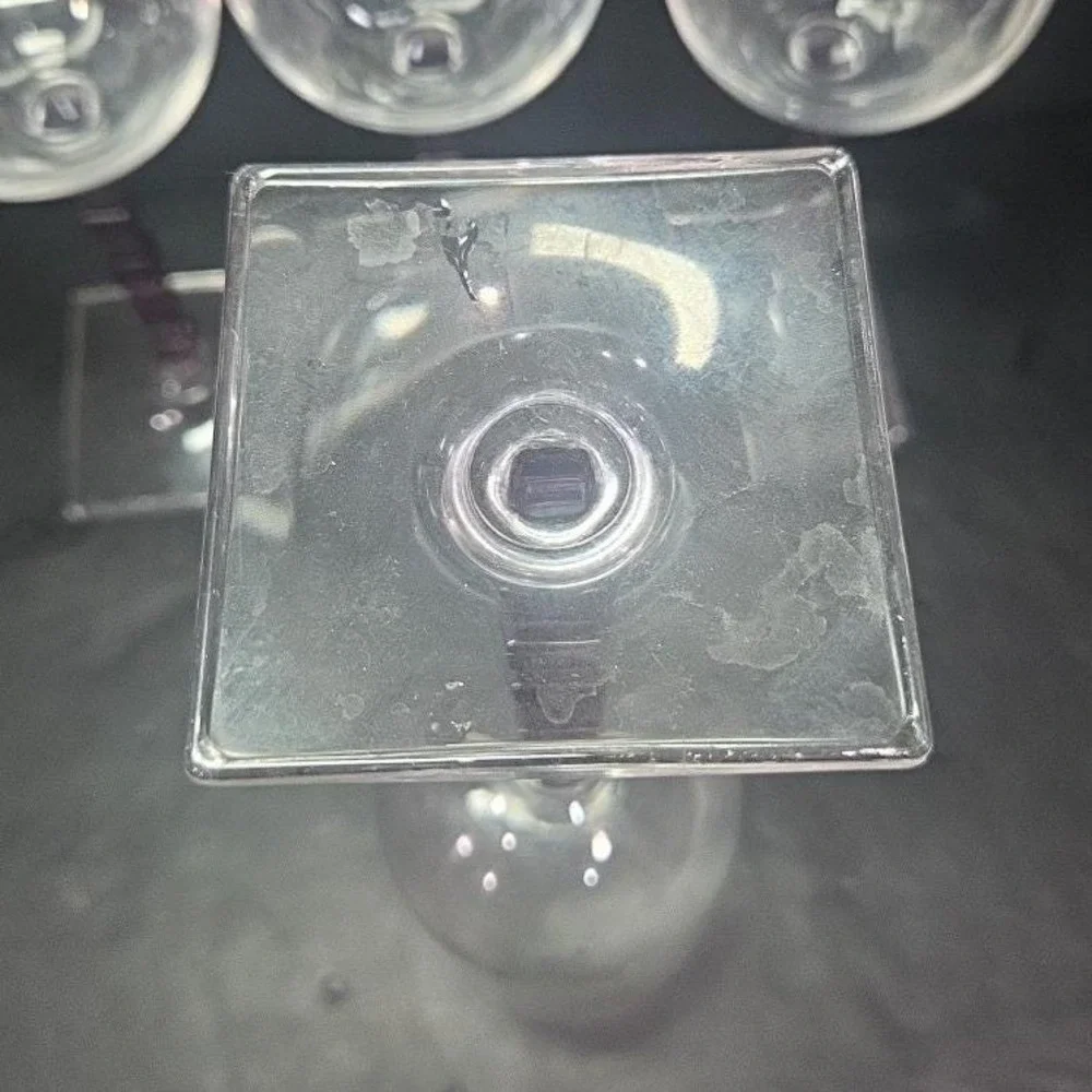 Mikasa‎ Viewpoint Wine Glasses, Set of 4, Vtg Amethyst Purple Geometric Stemware